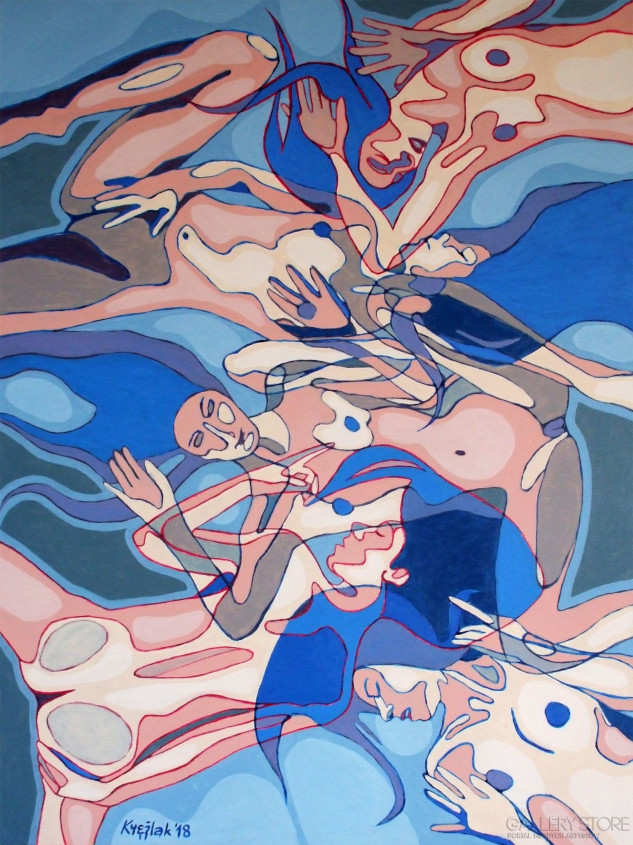Robert Krężlak Aqua - obraz akrylowy na płótnie
